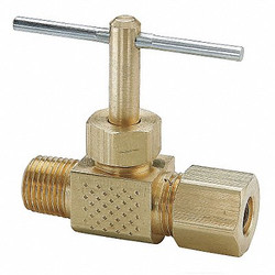 Parker Needle Valve,3/8In,Compression-Male Pipe NV106C-6-4