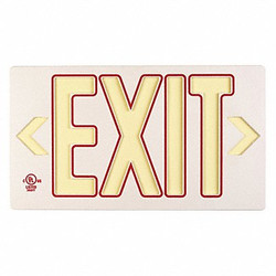 Sim Supply Exit Sign,8 3/4 in x 15 3/8 in,Plastic  GRAN4737
