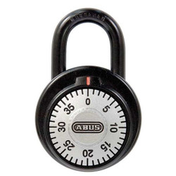 Abus Combination Padlock,2 in,Round,Black 78/50