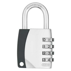 Abus Combination Padlock,1 3/4in,Rectgle,Blck 12825