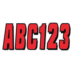 Hardline Products Number and Letter Combo Kit,Red,3 in. H GREBLK320