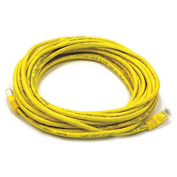 Monoprice Patch Cord,Cat 5e,Booted,Yellow,25 ft.  2154