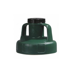 Oil Safe Utility Lid,w/2 In Outlet,HDPE,Dk Green 100203