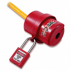 Master Lock Plug Lockout,Red,9/16In Shackle Dia.  487