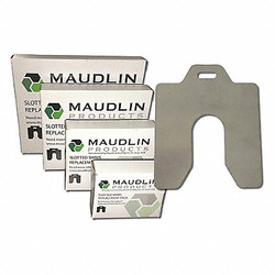 Maudlin Products Slotted Shim,Tabbed,0.01" Thk,5" L,PK20  MSD010-20