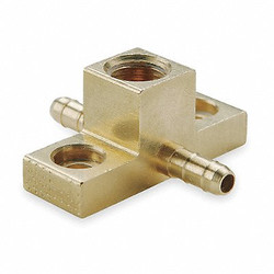 Parker Adapter Tee,0.170 In,Barbed,Brass 220-4-2