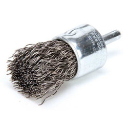 Weiler Crimped Wire End Brush,Steel,1 In. 93127