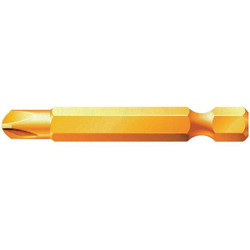 Wera Power Bit,Metric,1/4",Hex,6mm,2",S2Steel  05066696001