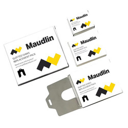 Maudlin Products Slotted Shim,Tabbed,0.002" Thk,3" L,PK20  MSB002-20