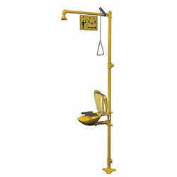 Bradley Drench Shower with Face/Eyewash,Yellow S19314PDCFW