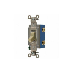Hubbell Wall Switch,Ivory,15 A;Back; Side,4-Way HBL1204I