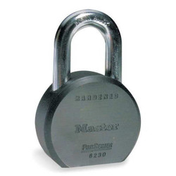 Master Lock Keyed Padlock, 7/8 in,Round,Silver 6230KA