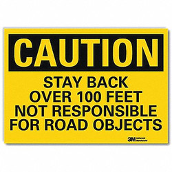 Lyle Rflctv Traffic Safety Label,7x10in,Plstc U4-1684-RD_10X7