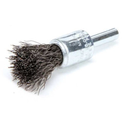 Weiler Crimped Wire End Brush,Steel,1/2 In. 96100