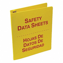 Accuform Binder,Red/Yellow,12 in. W,Bilingual SBZRS643