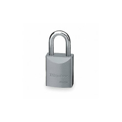 Master Lock Keyed Padlock, 29/32 in,Rectangle,Silver 7040NKA