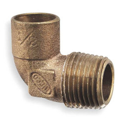 Nibco Elbow,90 Deg,LL Cast Bronze,3/4",CxMNPT  7074LF-34