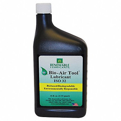 Renewable Lubricants Air Tool Lubricant,Synthetic Base,1 qt. 83111