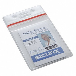 Sicurix ID Badge Holder,Vertical,PK50 BAU 47840