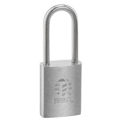 Best Padlock, 7/8 in,Rectangle,Silver 21B772L