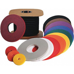 Rip-Tie Hook-and-Loop Cable Tie Roll,75 ft,Black W-75-1RL-BK