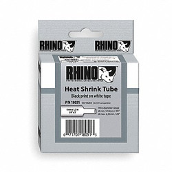 Dymo Heat Shrink Tube Label,Black/White 18053