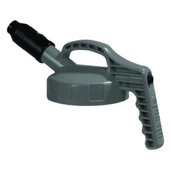 Oil Safe Stumpy Spout Lid,w/1 In Outlet,HDPE,Gray  100504