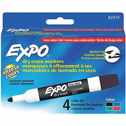 Expo Dry Erase Marker Set,Bullet,PK4 82074