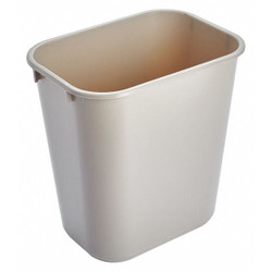 Rubbermaid Commercial Wastebasket,Rectangular,3-1/4 gal.,Beige FG295500BEIG