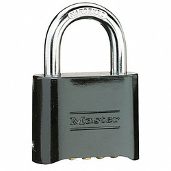 Master Lock Combination Padlock,1 1/2in,Rectgle,Blck 178D