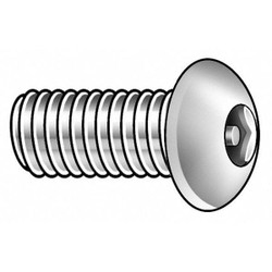 Tamper-Pruf Screws Mach Screw,Button,6-32x1/2 L,PK25 21820