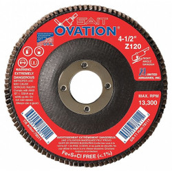 United Abrasives/Sait Arbor Mount Flap Disc,4-1/2in,40,Coarse 78006