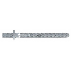 General Tools Flexible Steel Rule,6 In,SAE/Decimal  300/1