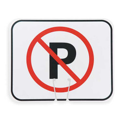 Manufacturer Varies Traffic Cone Sign,Blk/Red,No Parking 03-550-NP
