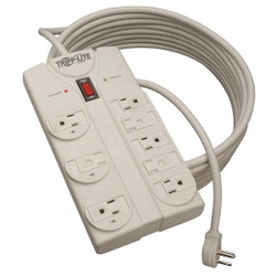 Tripp Lite Surge Protector Strip,8 Outlet,Wht TLP825