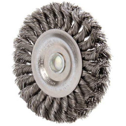 Weiler Knot Wire Wheel Brush,Stem,0.014 In. 94106