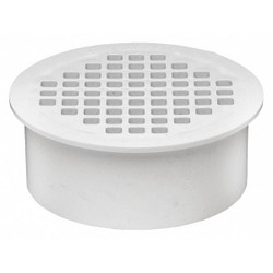 Oatey Snap-In Drain,1 3/4 in H,White 43565