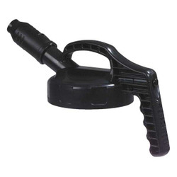 Oil Safe Stumpy Spout Lid,w/1 In Outlet,Black  100501