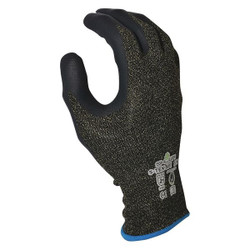 Showa Coated Gloves,Black/Gray,L,PR S-TEX581L-08