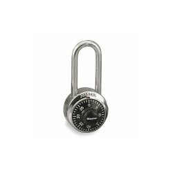 Master Lock Combination Padlock,3/4 in,Round,Silver 1500LH