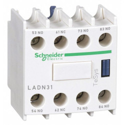Schneider Electric Auxiliary Contact Block, 3NO/1NC, 10 A LADN31