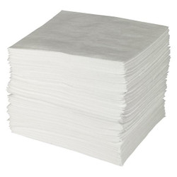 Brady Spc Absorbents Absorb Pad,Oil-Based Liquids,White,PK100  ENV300