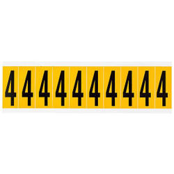 Brady Number Label,4,2-1/4in.Hx7/8in.W,Vinyl 1534-4
