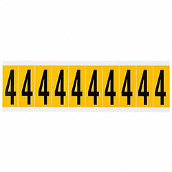 Brady Number Label,4,2-1/4in.Hx7/8in.W,Vinyl 1534-4