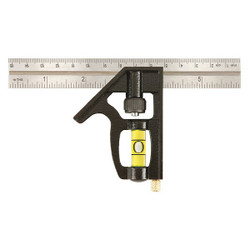 Johnson Level & Tool Combination Square,6 In,Zinc 406EM