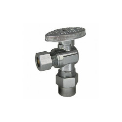 Kissler Water Supply Stop,Brass,1/4-Turn,1/2" 88-9230