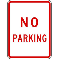 Lyle No Parking Parking Sign,18" x 12" R8-3-12HA