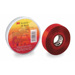 3m Elec Tape,66 ft Lx3/4 in W,7 mil,Red 10810