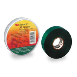 3m Elec Tape,66 ft Lx3/4 in W,7 mil,Green 10851