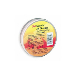 3m Elec Tape,66 ft Lx3/4 in W,7 mil,Orange 10869